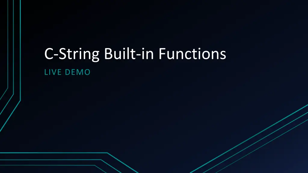 c string built in functions