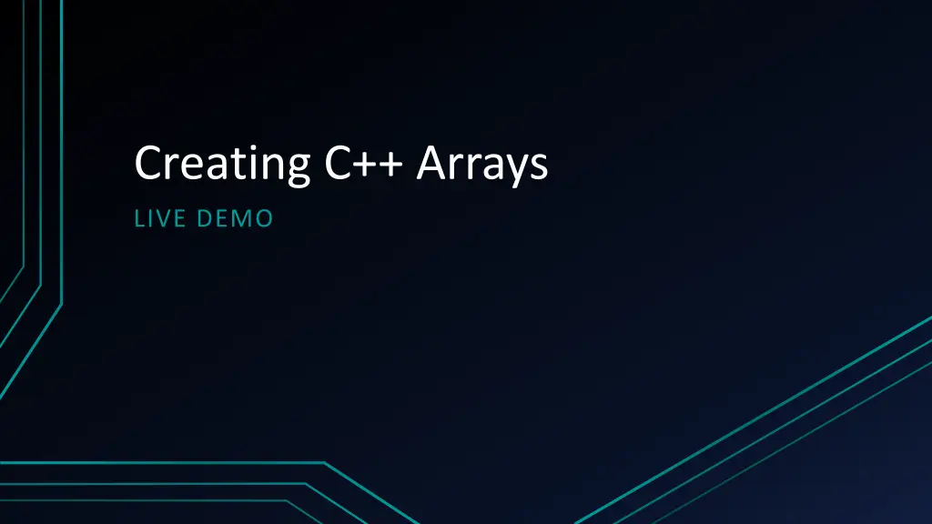 creating c arrays 1