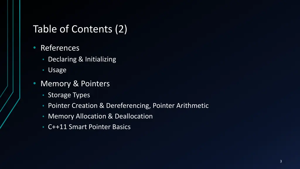 table of contents 2