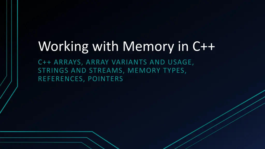 working with memory in c