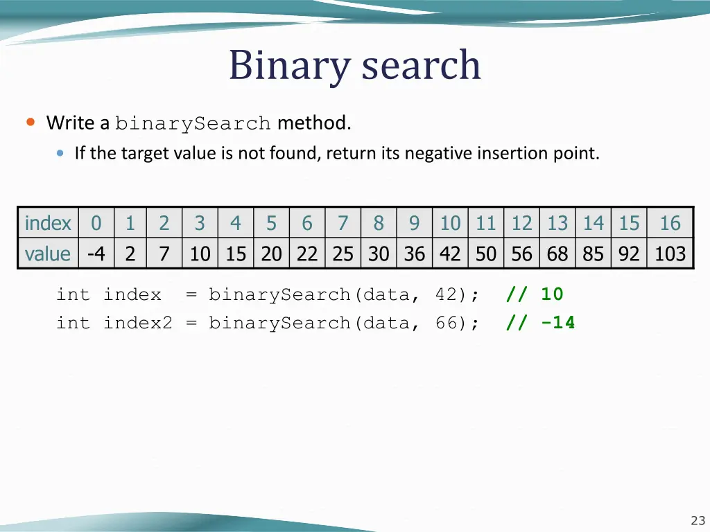binary search 1
