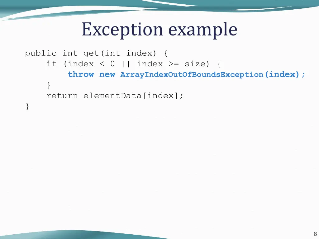 exception example
