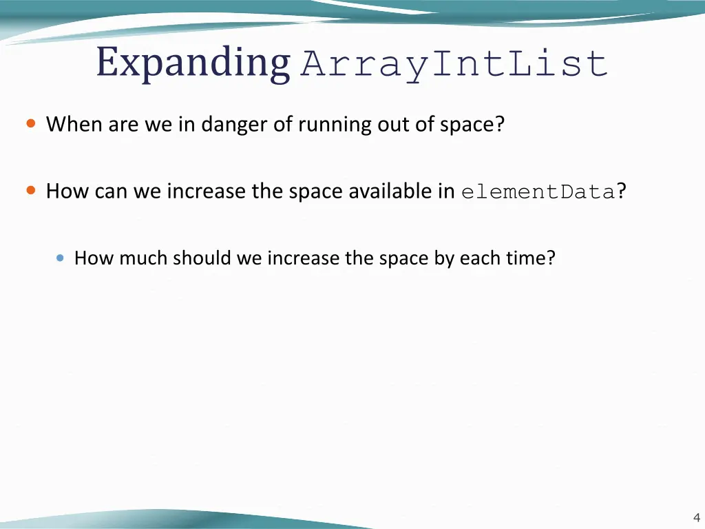 expanding arrayintlist