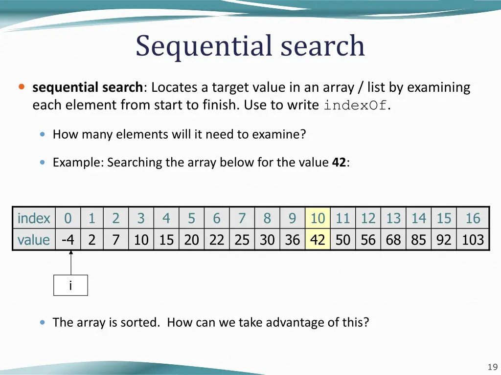 sequential search