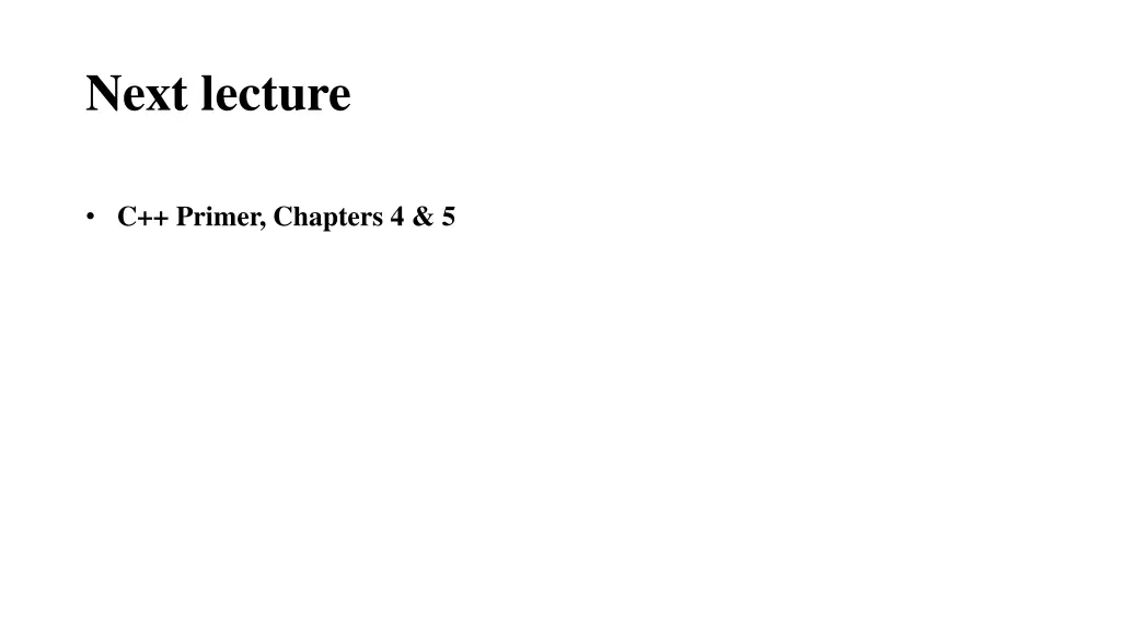 next lecture