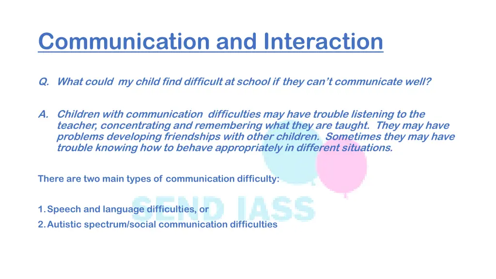 communication and interaction