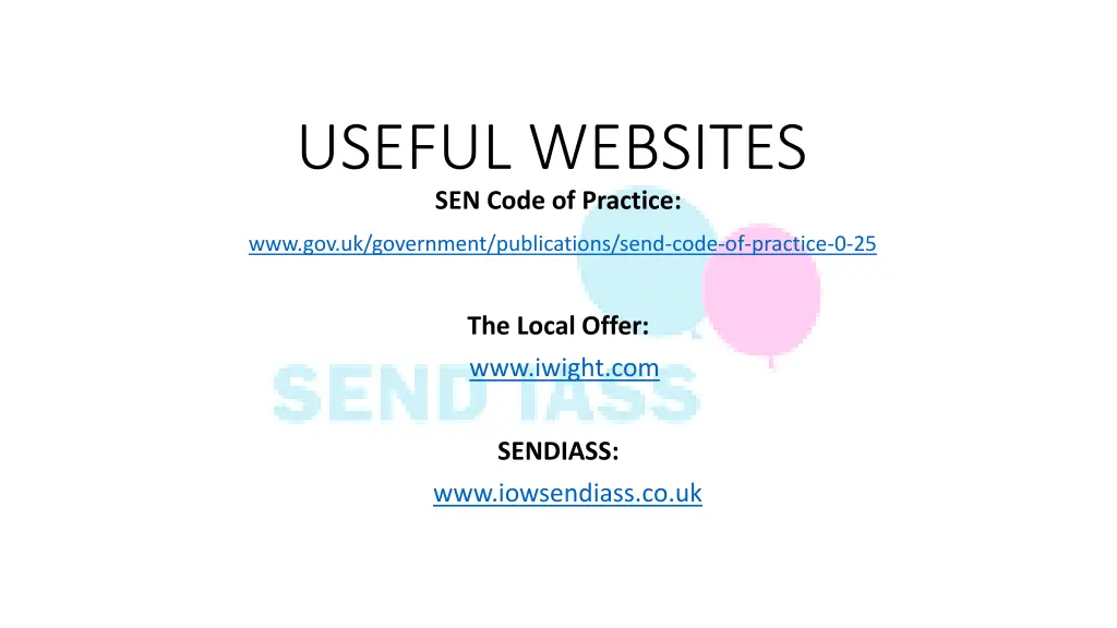useful websites sen code of practice
