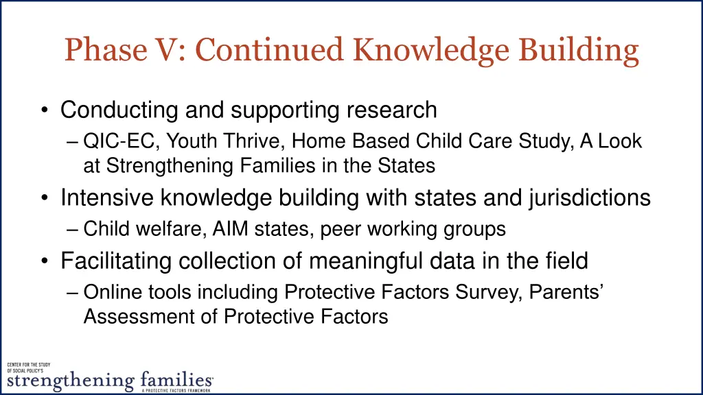 phase v continued knowledge building 1