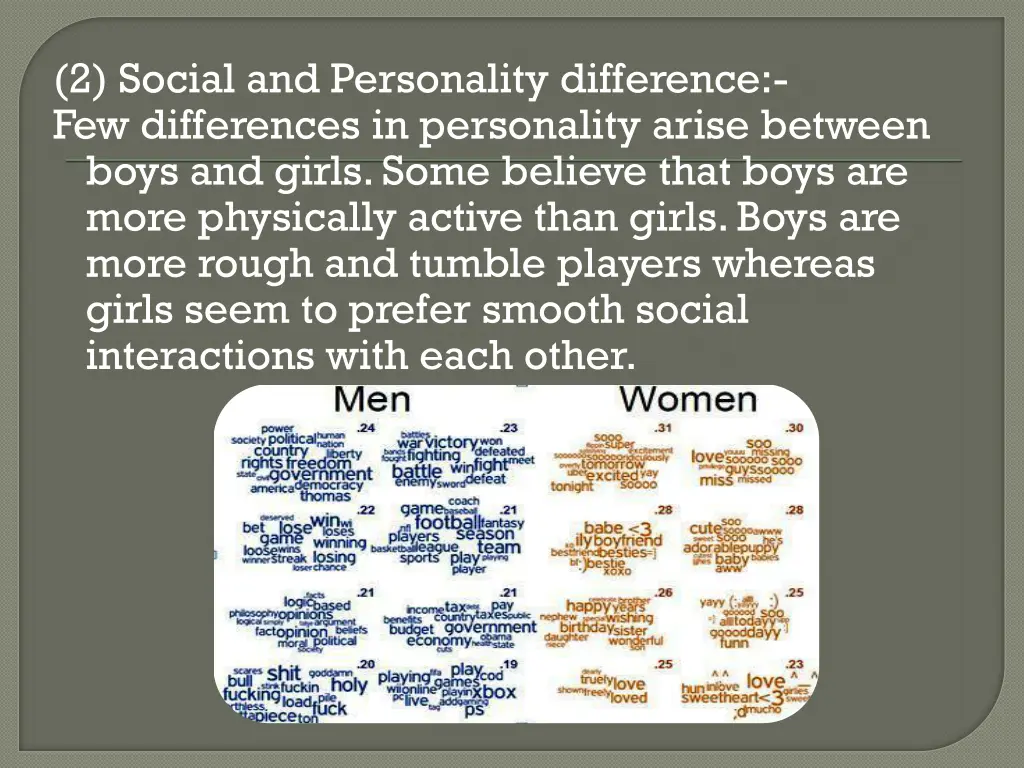 2 social and personality difference