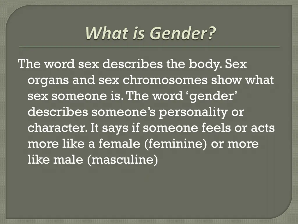 the word sex describes the body sex organs