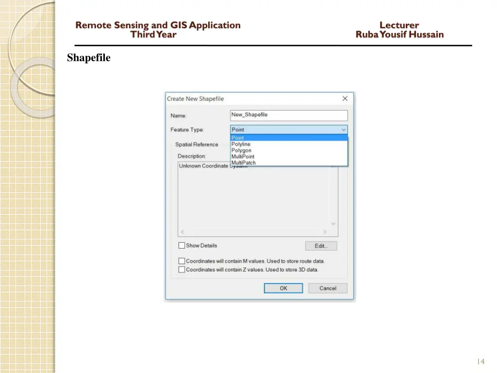 remote sensing and gis application lecturer third 12