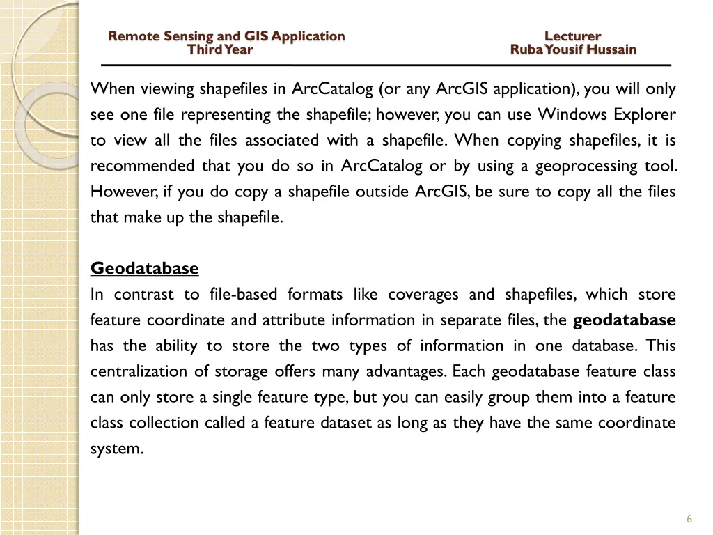 remote sensing and gis application lecturer third 4