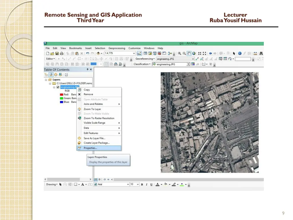 remote sensing and gis application lecturer third 7
