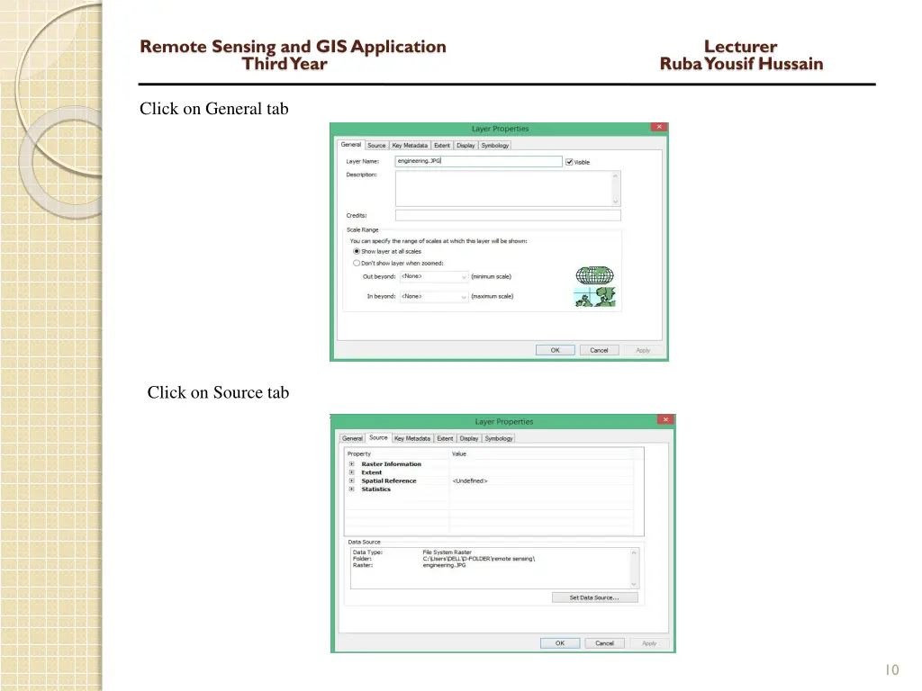 remote sensing and gis application lecturer third 8
