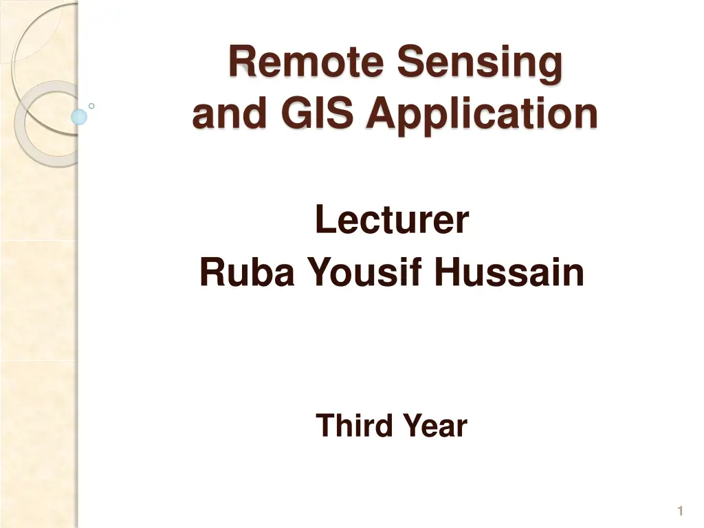 remote sensing and gis application
