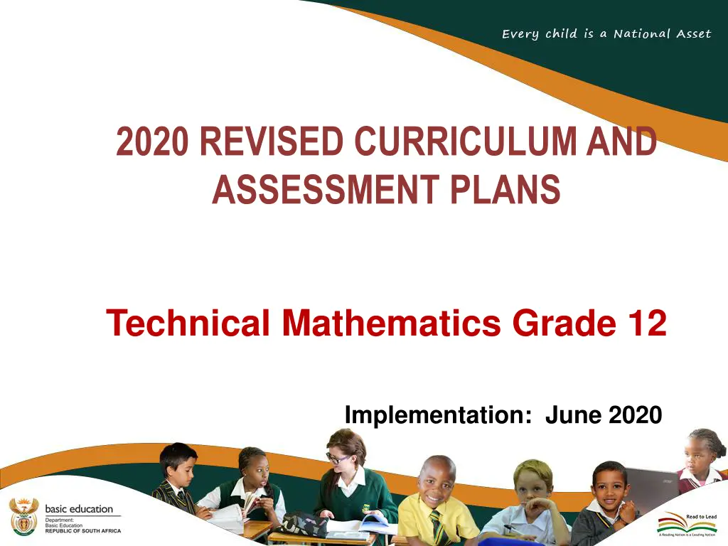 2020 revised curriculum and assessment plans