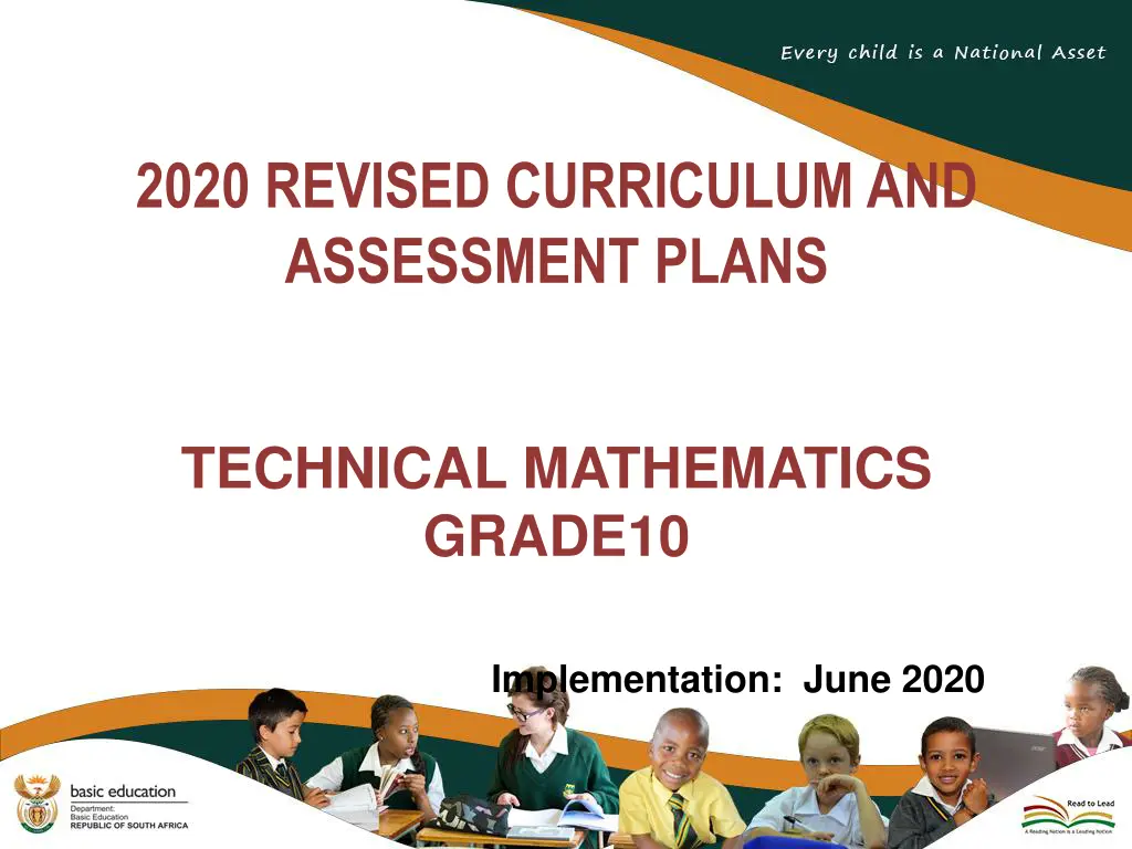 2020 revised curriculum and assessment plans