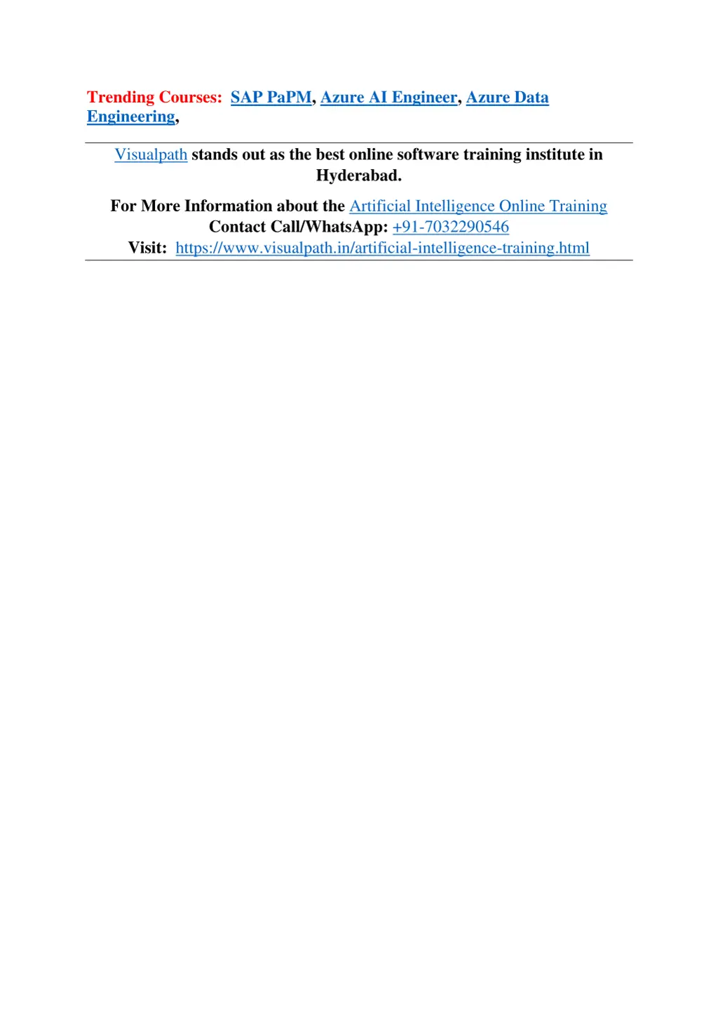 trending courses sap papm azure ai engineer azure