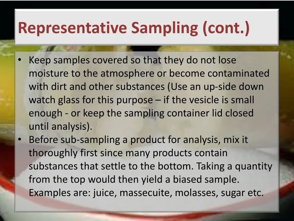 representative sampling cont 1