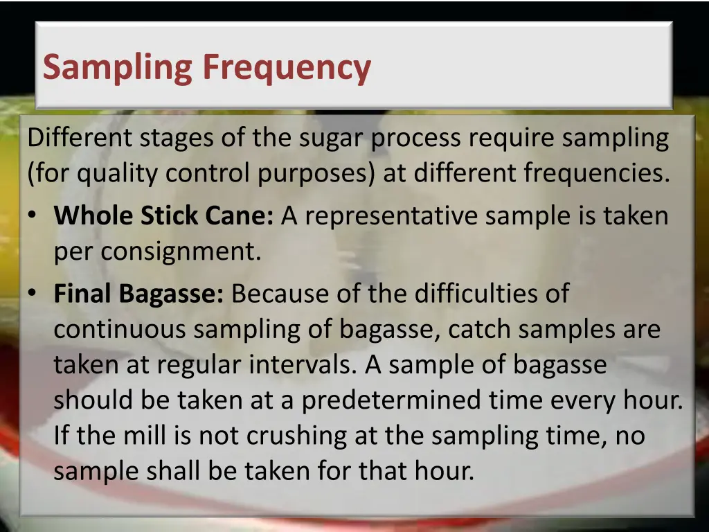 sampling frequency