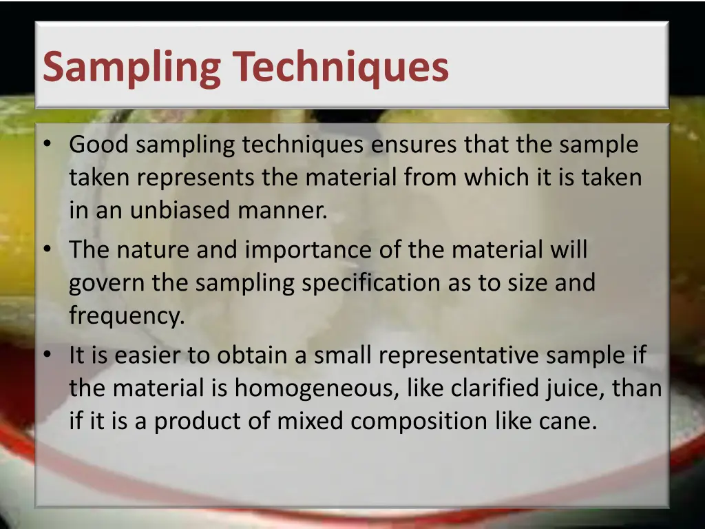 sampling techniques