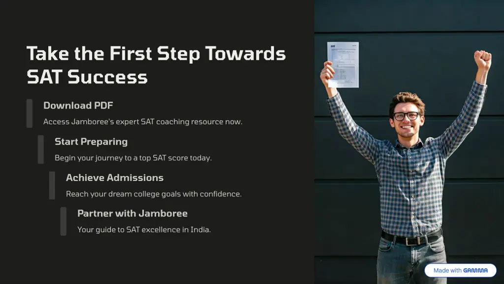 take the first step towards sat success