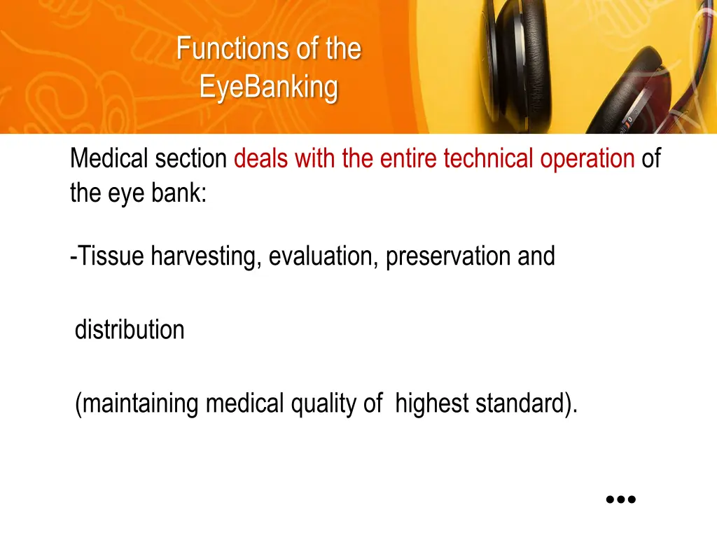 functions of the eyebanking 1
