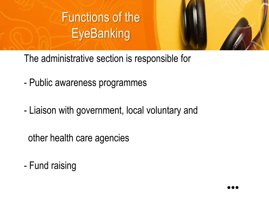 functions of the eyebanking