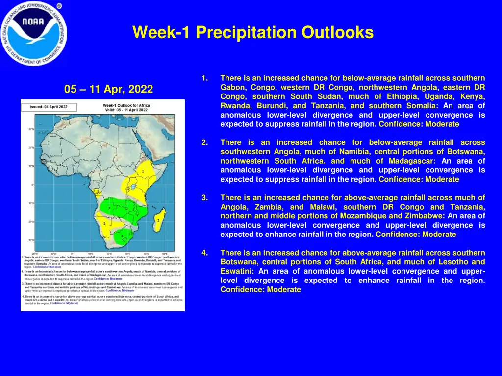 week 1 precipitation outlooks