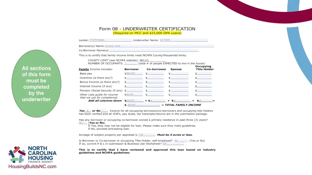all sections of this form must be completed