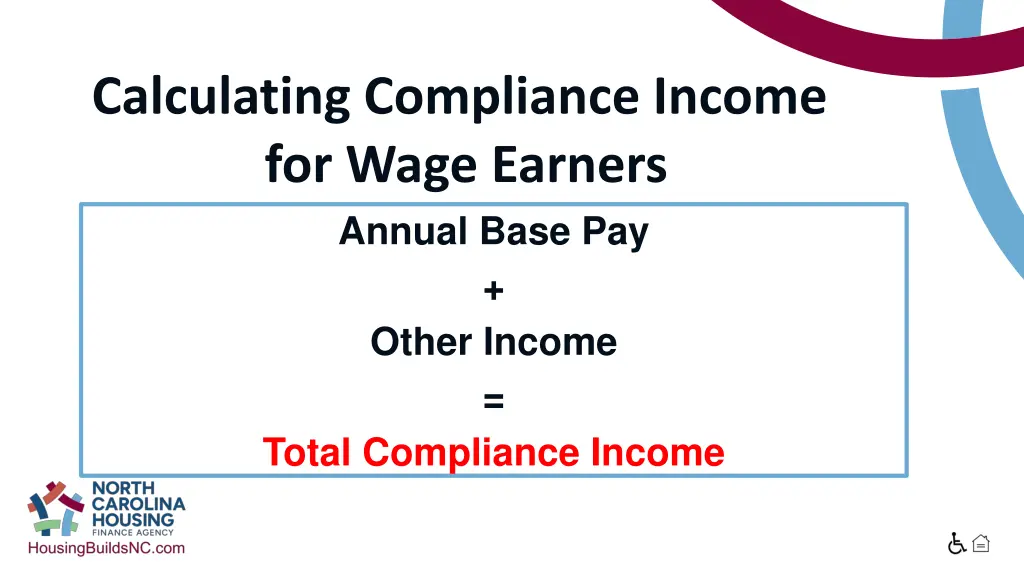 calculating compliance income for wage earners