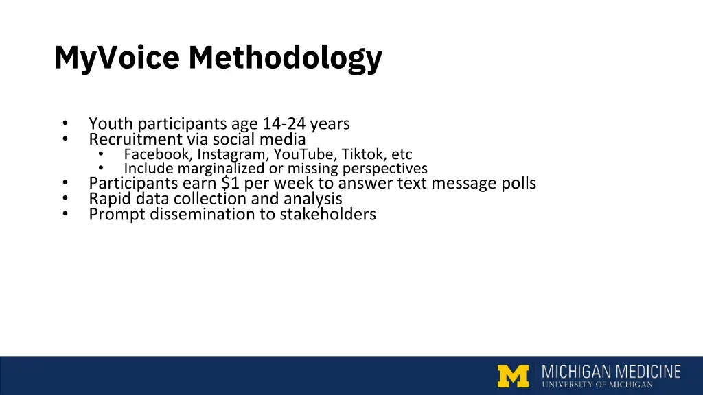 myvoice methodology