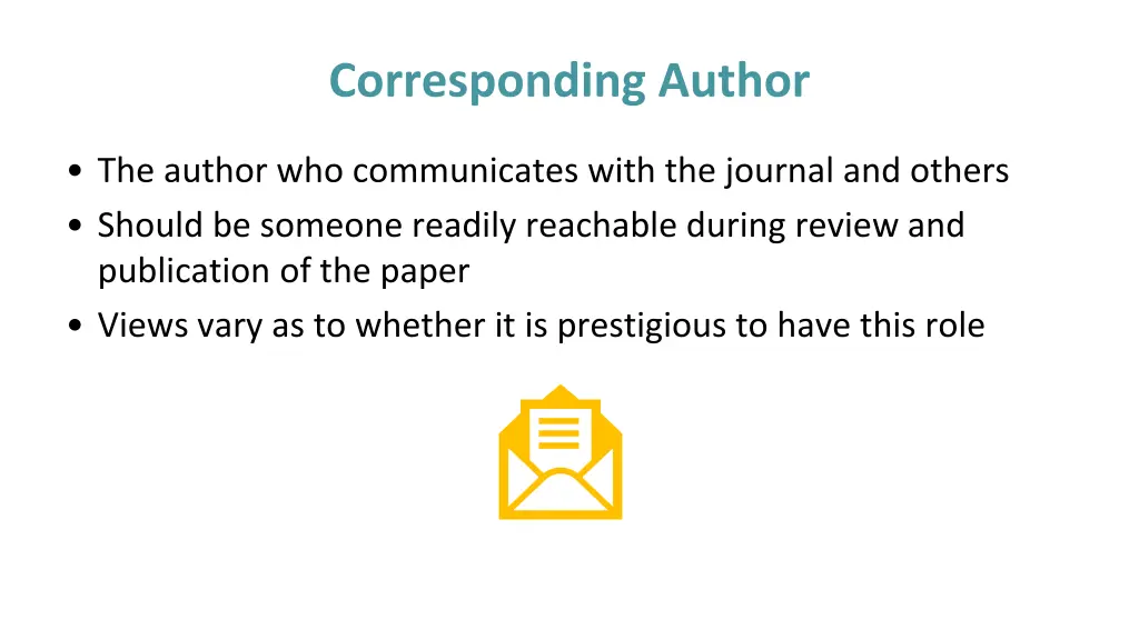 corresponding author