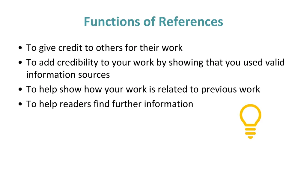 functions of references