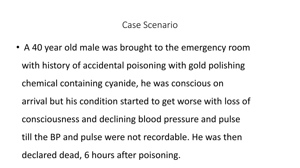 case scenario