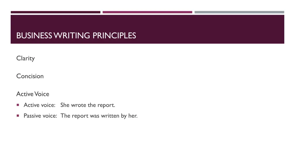 business writing principles