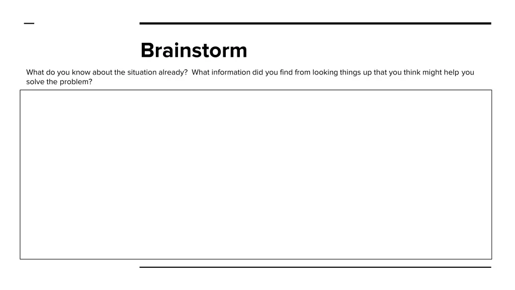 brainstorm