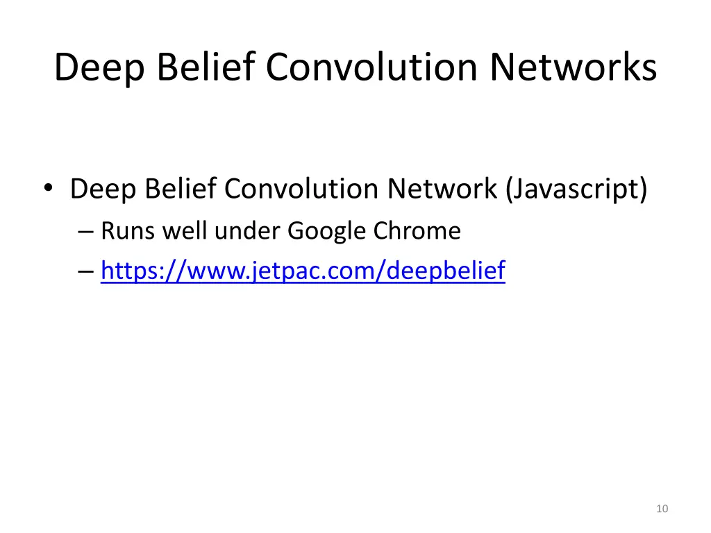 deep belief convolution networks