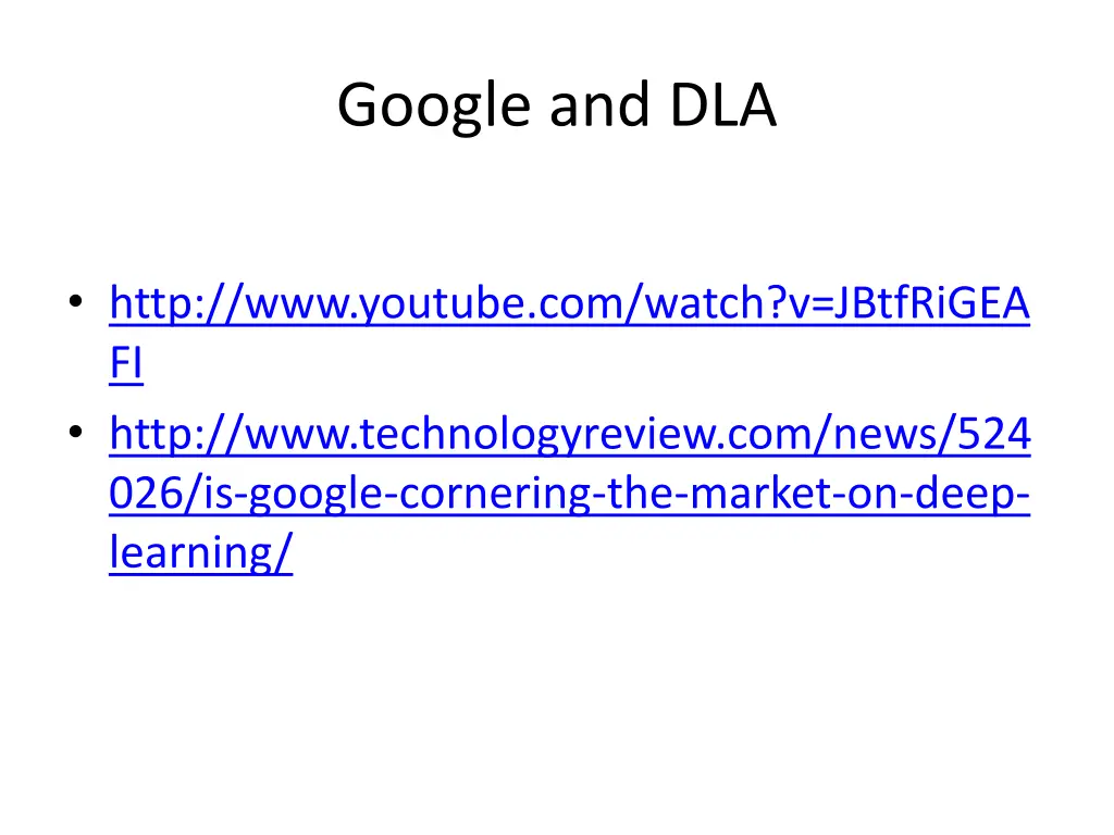 google and dla