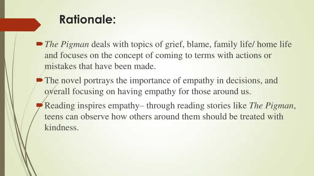 rationale