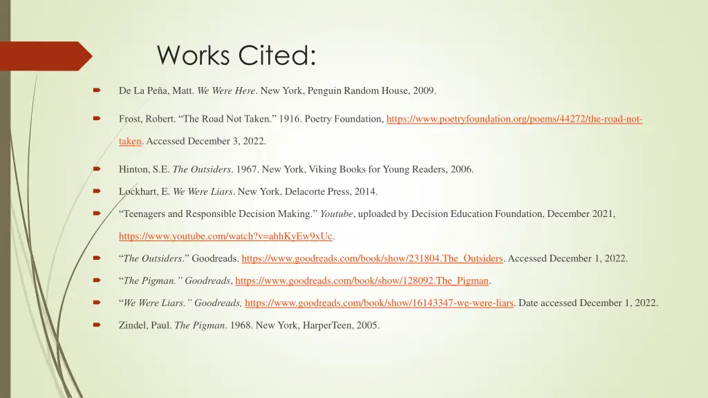 works cited