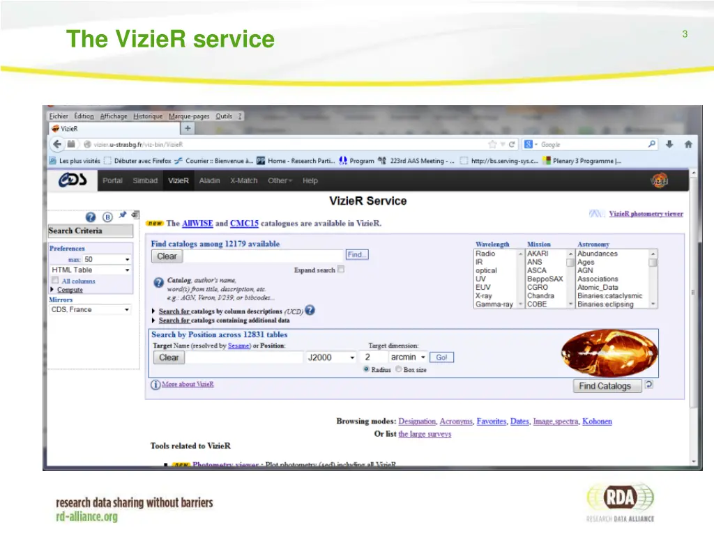 the vizier service