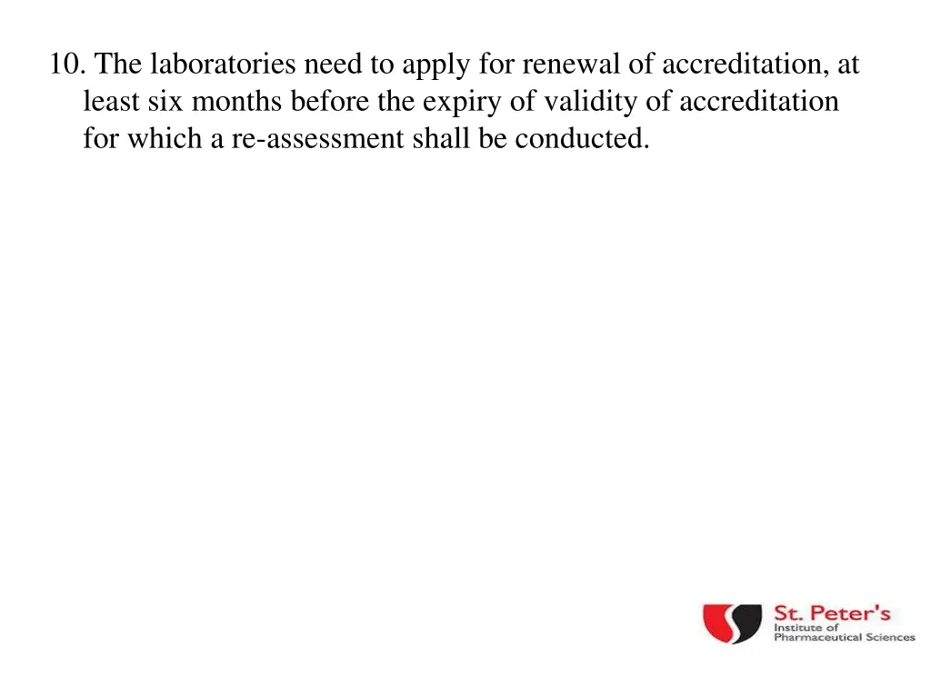 10 the laboratories need to apply for renewal