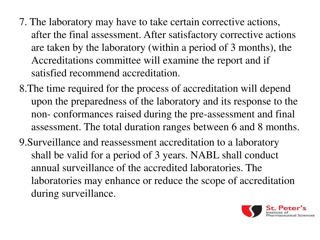 7 the laboratory may have to take certain