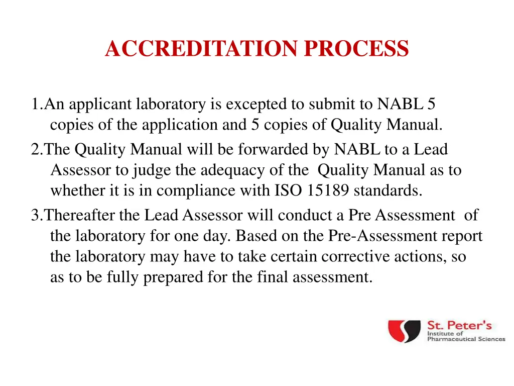 accreditation process