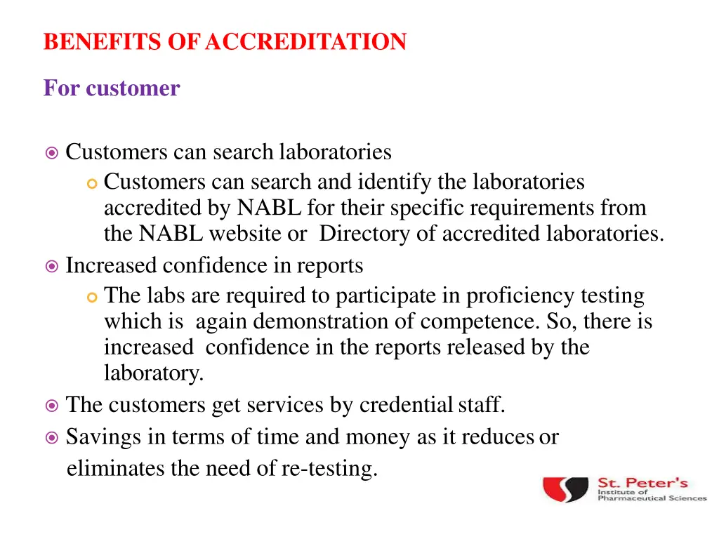 benefits of accreditation