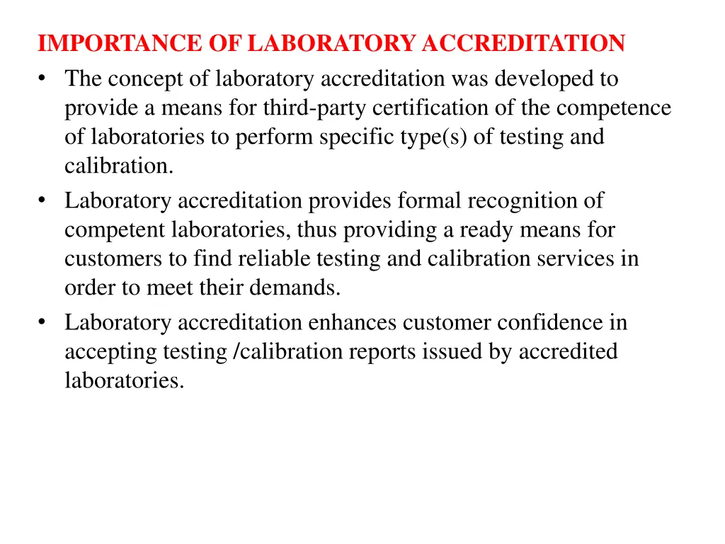 importance of laboratory accreditation