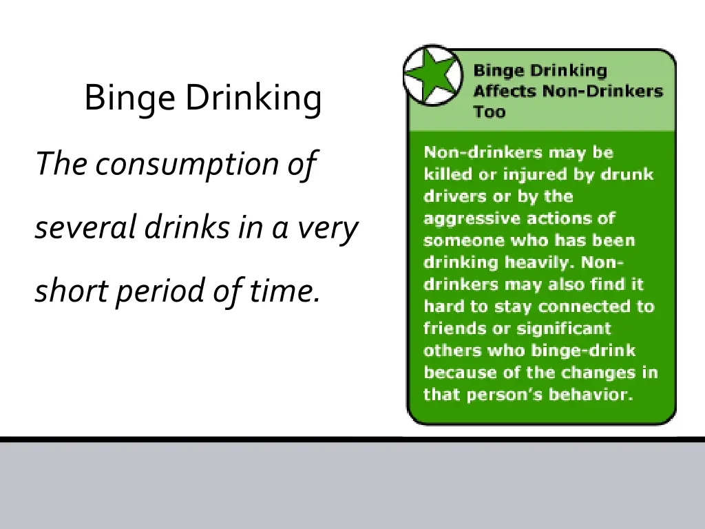 binge drinking