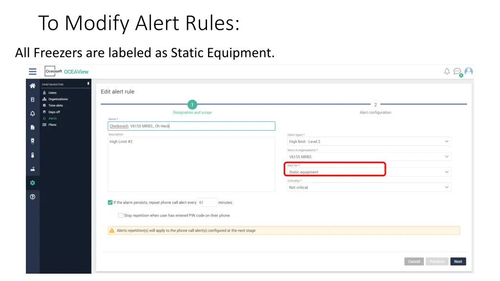 to modify alert rules 4