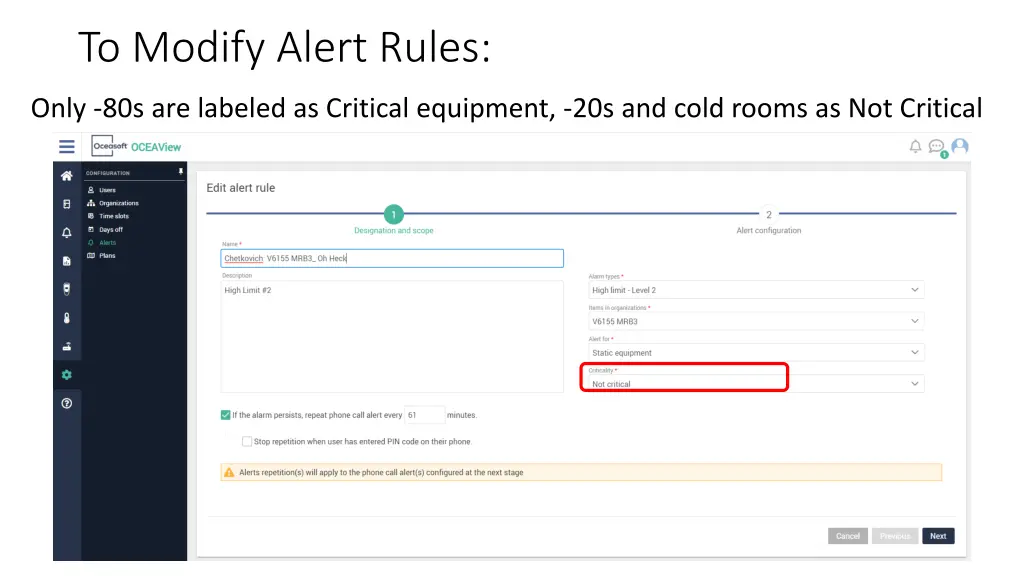 to modify alert rules 5